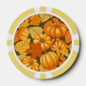 Fall Saison Halloween Pumpkins Muster Pokerchips (Vorderseite)