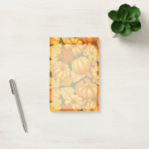Fall Saison Halloween Pumpkins Muster Post-it Klebezettel