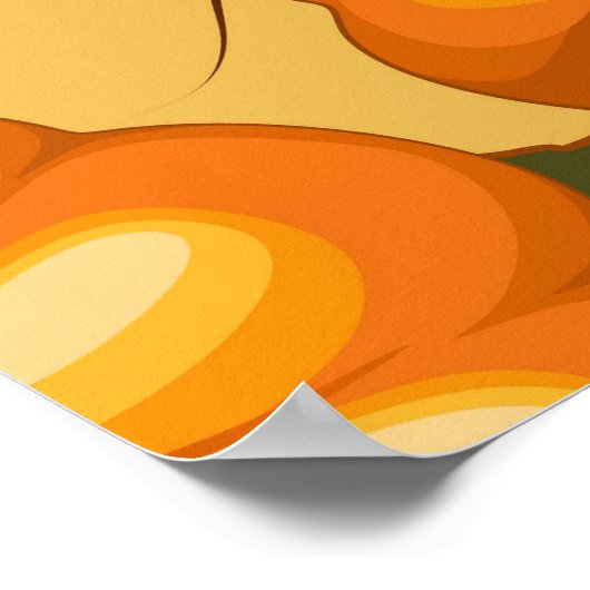 Fall Saison Halloween Pumpkins Muster Poster (Ecke)