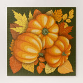 Fall Saison Halloween Pumpkins Muster Puzzle (Horizontal)