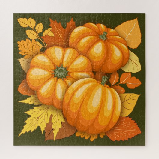 Fall Saison Halloween Pumpkins Muster Puzzle (Vertikal)