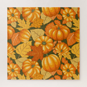 Fall Saison Halloween Pumpkins Muster Puzzle