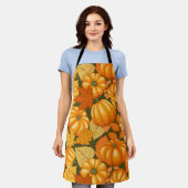 Fall Saison Halloween Pumpkins Muster Schürze (Getragen)