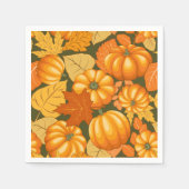 Fall Saison Halloween Pumpkins Muster Serviette (Vorderseite)