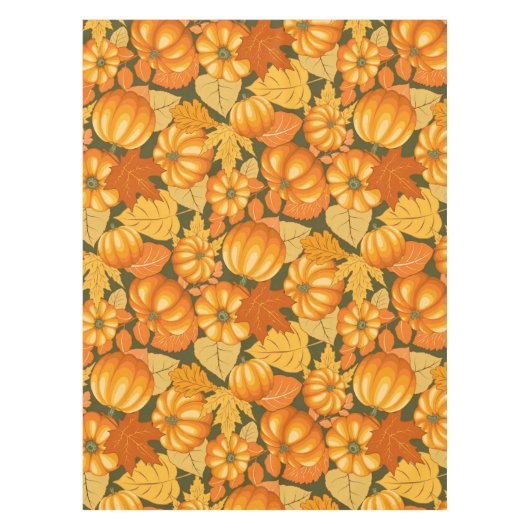 Fall Saison Halloween Pumpkins Muster Tischdecke (Vorderseite)