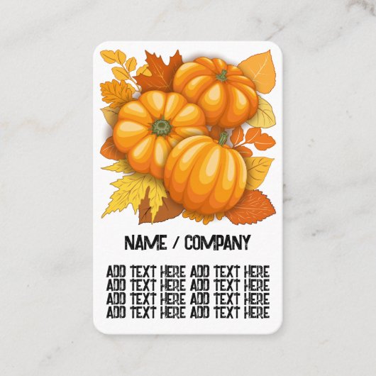 Fall Saison Halloween Pumpkins Muster Visitenkarte (Vorderseite)