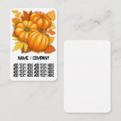 Fall Saison Halloween Pumpkins Muster Visitenkarte (Vorne/Hinten)
