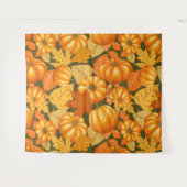 Fall Saison Halloween Pumpkins Muster Wandteppich (Vorderseite (Horizontal))