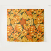 Fall Saison Halloween Pumpkins Muster Wandteppich (Vorderseite (Horizontal))