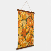 Fall Saison Halloween Pumpkins Muster Wandteppich Mit Holzrahmen (Gewinkelt)