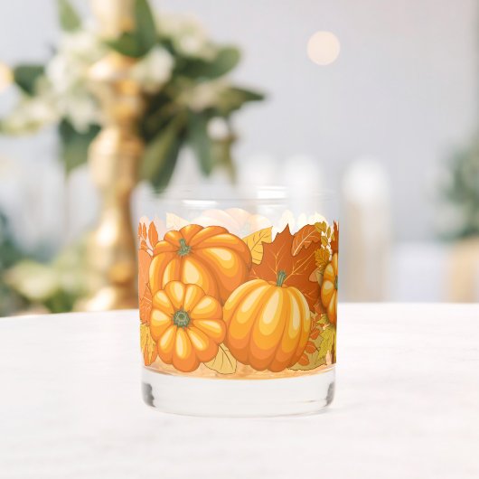 Fall Saison Halloween Pumpkins Muster Whiskyglas (Insitu (Hochzeit))
