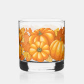 Fall Saison Halloween Pumpkins Muster Whiskyglas (Rückseite)