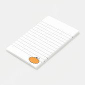 Fall Saison Pumpkin Zeichnend Lined Post-it Klebezettel (angewinkelt)