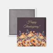 Fall Saison-Watercolor Fall Blume Lila Magnet (Vorderseite/Rückseite)