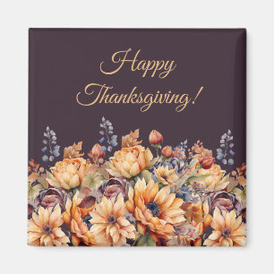 Fall Saison-Watercolor Fall Blume Lila Magnet