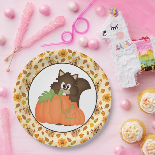 Fall Saisonale Eichhörnchen-Party-Papier-Teller Pappteller (Party)