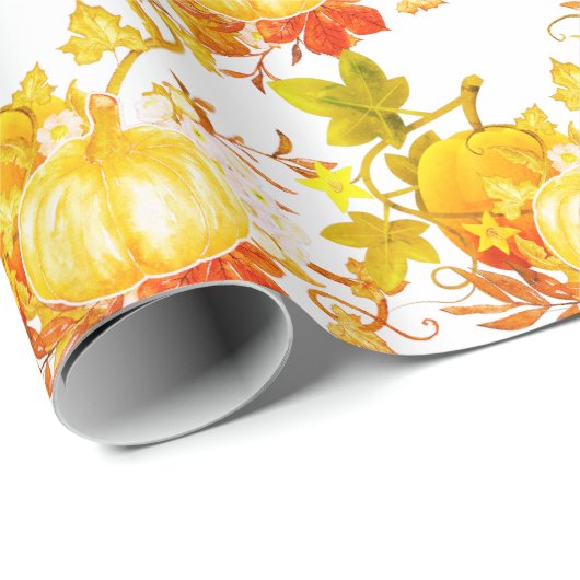 Fall Saisonale Pumpkin-Muster Geschenke oder Gesch Geschenkpapier (Rolleneckpunkt)