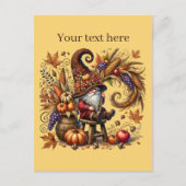 Fall Saisonales Gnome-Party Postkarte (Vorderseite)