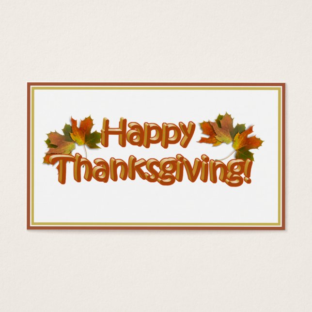 Fall Saisons Bester Glückwunsch Thanksgiving Text (Vorderseite)