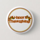 Fall Saisons Bester Glückwunsch Thanksgiving Text Button (Vorderseite)