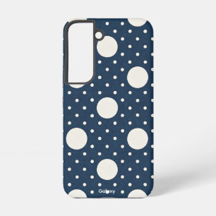 Fall Samsung Galaxy S22: Navy Vintag Dots Hülle