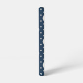 Fall Samsung Galaxy S22: Navy Vintag Dots Hülle (Linke Seite)