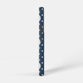 Fall Samsung Galaxy S22: Navy Vintag Dots Hülle (Rechte Seite)