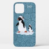 Fall Santa Penguins iPhone 12 Case-Mate iPhone Hülle (Rückseite)