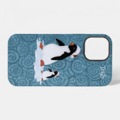 Fall Santa Penguins iPhone 12 Hülle (Rückseite (Horizontal))
