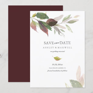 Fall Save the Date Design Hochzeitsankündigung Einladung