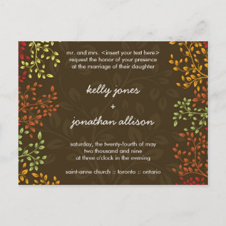 Fall Save the Date Hochzeitseinladung Ankündigungspostkarte