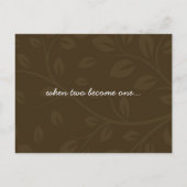 Fall Save the Date Hochzeitseinladung Ankündigungspostkarte (Rückseite)