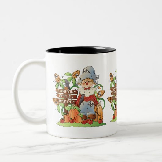 Fall Scarecrow Holiday Saisonkaffee Tasse (Links)