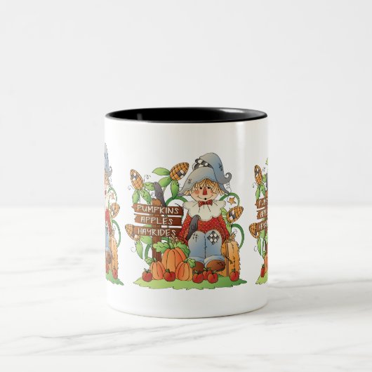 Fall Scarecrow Holiday Saisonkaffee Tasse (Mittel)