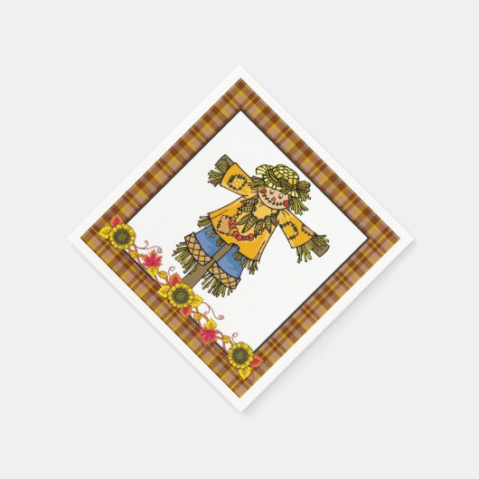 Fall Scarecrow Papierservietten Saison (Ecke)