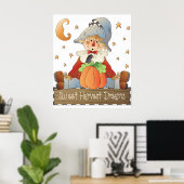 Fall Scarecrow Sweet Harvest Dreams Poster (Heimbüro)