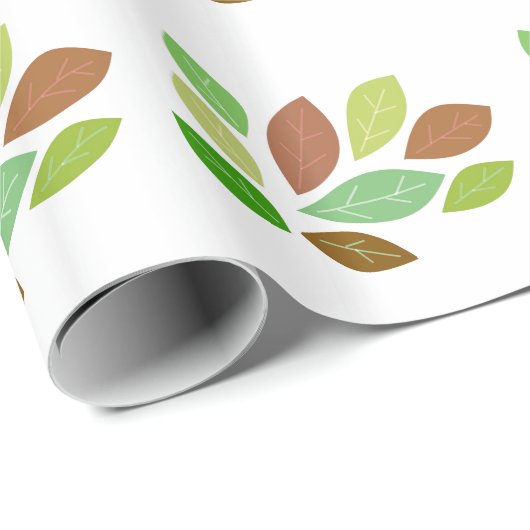 Fall Scattered Blätter Geschenkpapier (Rolleneckpunkt)