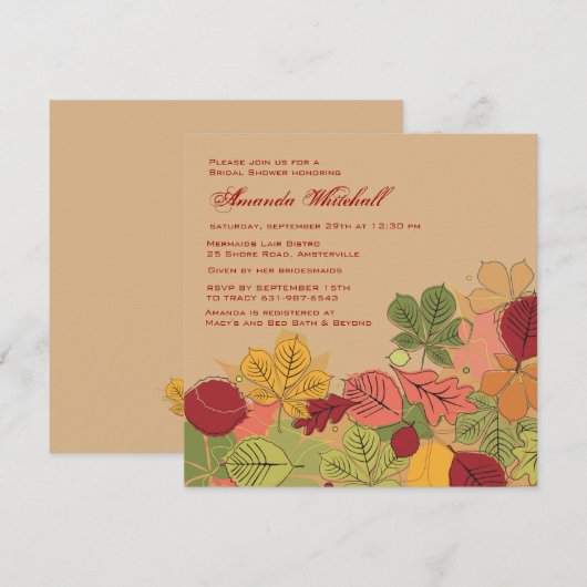 Fall-Schauspiel-Einladung Einladung (Vorne/Hinten)