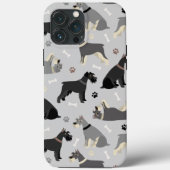 Fall Schnauzer Bones and Paws Case-Mate iPhone Hülle (Rückseite)