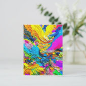 Fall - schwere Acrylicen und Papier Feiertagskarte (Stehend Vorderseite)