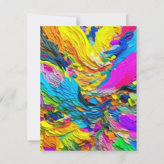 Fall - schwere Acrylicen und Papier Feiertagskarte (Vorderseite)