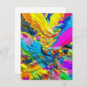 Fall - schwere Acrylicen und Papier Feiertagskarte (Vorne/Hinten)