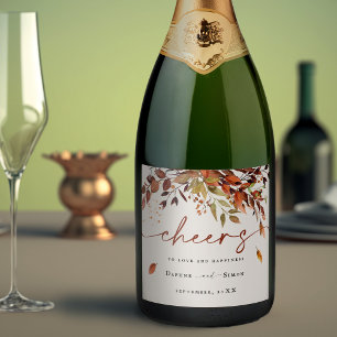 FALL Script Sparkling Weinkarte SIENNA Schaumweinetikett