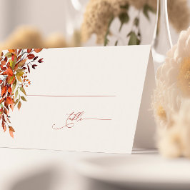 FALL Script Wedding Platzkarte Burnt Orange