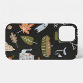 Fall seamless pattern with cozy nature elements. C iPhone Hülle (Rückseite (Horizontal))