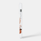 Fall season pink pumpkins with coquette bow iPhone hülle (Linke Seite)