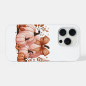 Fall season pink pumpkins with coquette bow iPhone hülle (Rückseite (Horizontal))