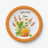 Fall Season Pumpkin Party Pappteller (Vorderseite)