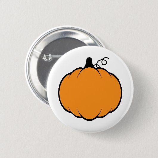 Fall Season Pumpkin Zeichnend Button (Vorne & Hinten)