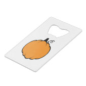 Fall Season Pumpkin Zeichnend Geldbeutel Flaschenöffner (Vorderseite Schrägansicht)